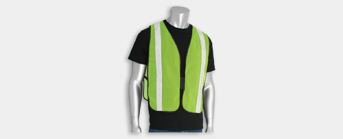 Green One Size Fits Most West Chester 47100 High Visibility General Purpose Mesh Safety Vest with Reflective Tape