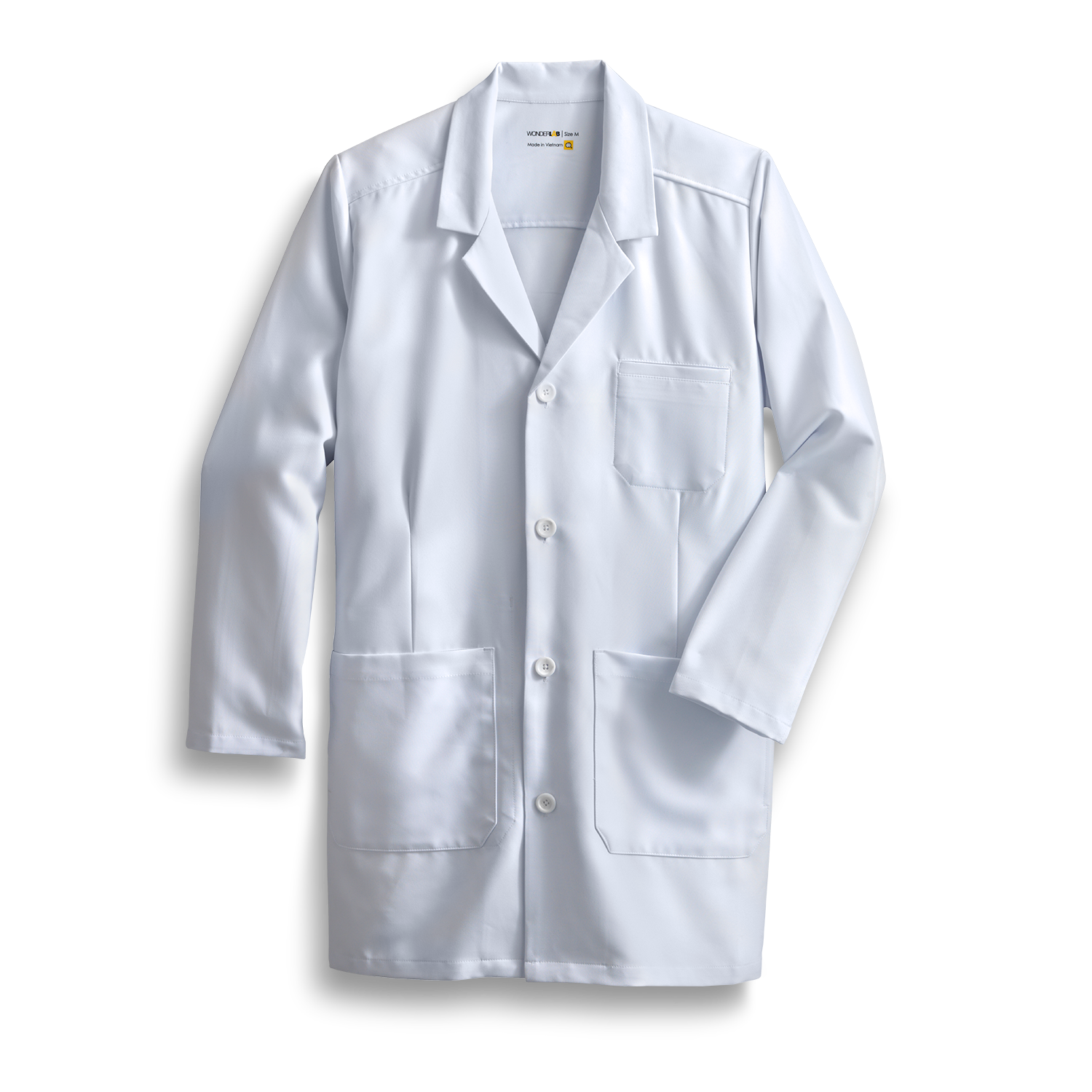 men's full-length white coat