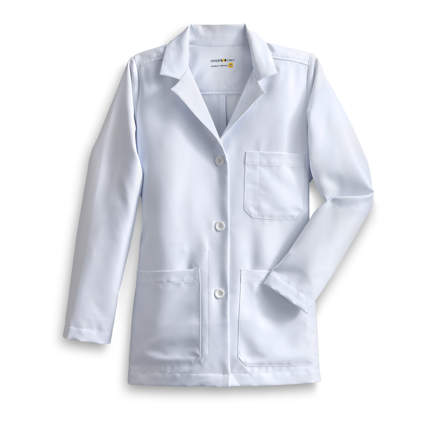 women's full-length white coat