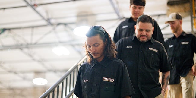Crew in alliance uniforms